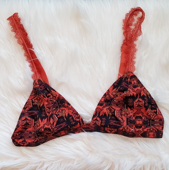 Free People NWT Hazel Printed Bralette - Picture 2 of 7